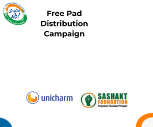 Free Pad Distribution Campaign conducted by Sashakt Foundation, supported by Unicharm